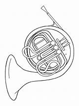 Coloring Pages Horn Kids Instruments Musical Music French Tuba Printable Instrument Fun Kleurplaten Color Colouring Sheets Drawing Print Muziekinstrumenten Zo sketch template