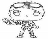 Pop Fortnite Coloring Pages Bomber Brite Funko sketch template