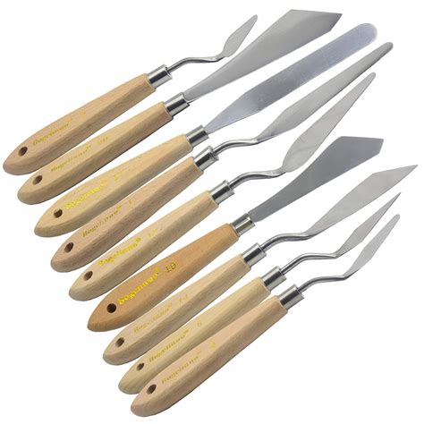 buy  pcs paint palette knives  painting stainless steel color mixing scraper set drawing