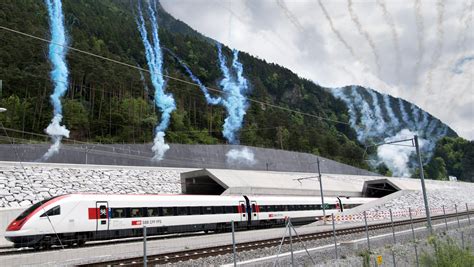 worlds longest rail tunnel opens  switzerland