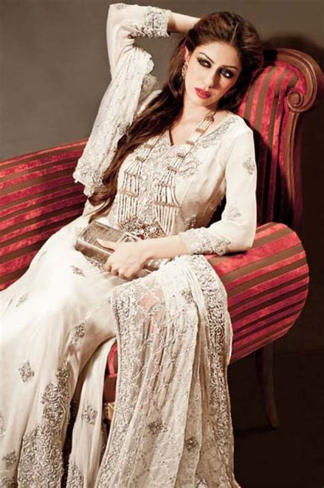 Pakistani Bridal Dresses In White Color White Bridal