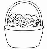 Easter Egg Coloring Basket Pages Getdrawings sketch template