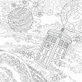 Coloring Tardis Who Doctor Pages Getcolorings Colorear Para Printable sketch template
