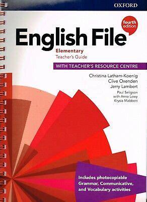 oxford english file elementary teachers guide book  ed atnewat   ebay