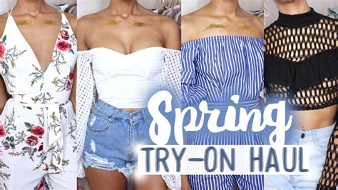 try on spring fashion haul youtube