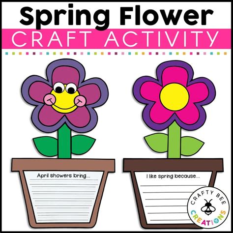 april showers bring  flowers craft activity crafty bee creations