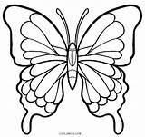 Butterfly Coloring Pages Simple Drawing Small Printable Butterflies Easy Wings Color Kids Cool2bkids Insect Template Outline Painting Sketch Adult Print sketch template