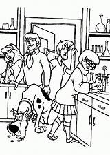 Scooby Doo Kolorowanki Dzieci Druku Bestcoloringpagesforkids Laboratorium Detective sketch template