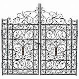 Gate Garden Spanish Iron Wrought French Gates Drawing 1820 Circa Getdrawings Doors Building Furniture sketch template