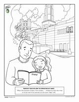 Coloring Pages Lds Conference Book Reading Prophet Mormon Heaven Color Good Church Print Fathers General Choices Activity September Families Family sketch template