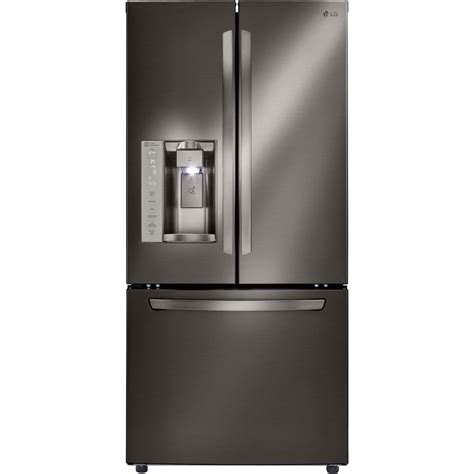 shop lg 24 2 cu ft french door refrigerator with single ice maker