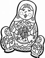 Coloring Dolls Russian Pages Russia Doll Printable Nesting Color Rag Matryoshka Sheets Colouring Coloringpages101 Clipart Drawings Template Kids Getcolorings Print sketch template