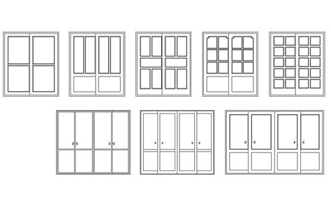 sliding door cupboard elevation design cad blocks cadbull