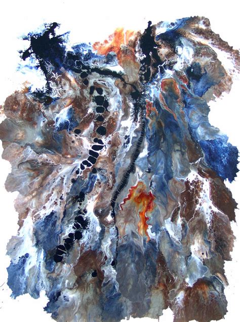 abstract art rock climbing landscape painting earthen large blue earth tones modern original