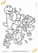 Coloring Barney Pages Bop Baby Book Gang sketch template