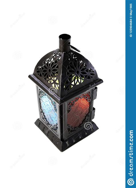 beautiful lantern isolation on white background stock