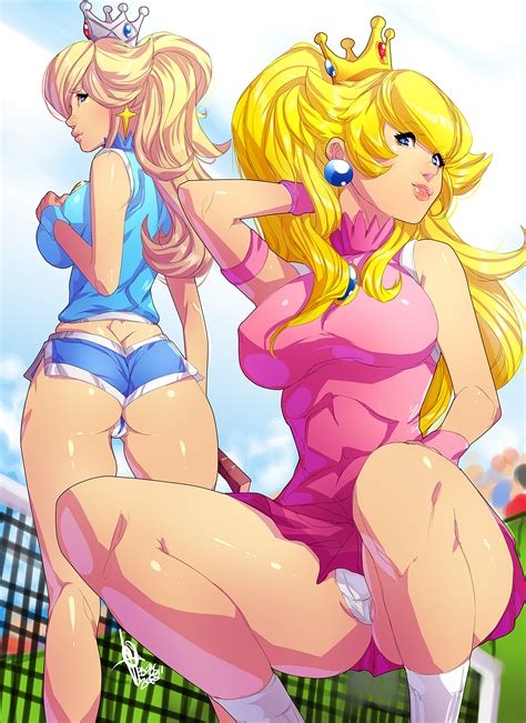 princess peach and rosalina mario and 2 more drawn by carlos javier