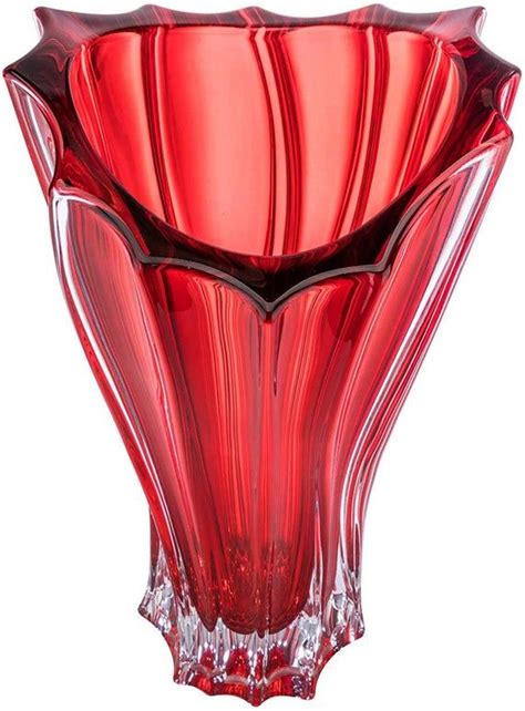 Vase Flower 12 Crystal Glass Home Decor Centerpiece Red Bud Vase
