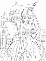 Sailor Coloring Serenity Prinzessin Villains sketch template