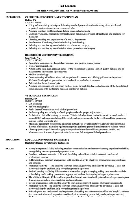 resume examples vet tech resumeexamples resume  experience