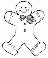 Gingerbread Man Coloring Printable Pages Kids Color Sheet sketch template