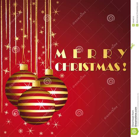 merry christmas elegant red and gold greeting car stock