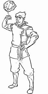 Coloring Pages Korra Legend Bolin Avatar sketch template