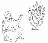 Burning Bush Moses Coloring Pages Bible Crafts Version Church Children Kids Any Size Click Gif Siz Beginner Colors Printables Choose sketch template