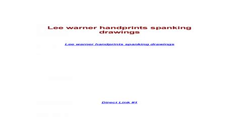 Drawings Lee Warnerandhandprints Spanking Warner Handprints Spanking