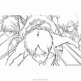 Titan Eren Yeager Lineart Colossal Levi Xcolorings Ackerman sketch template