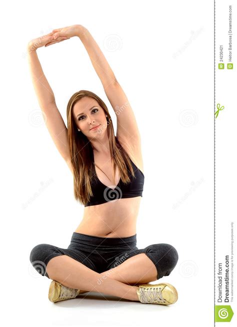 Pretty Woman Stretching Stock Image Image Of Stretching 24230421