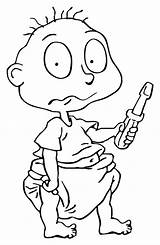 Tommy Rugrats Coloring Pages Pickles Pickle Kids Cartoon Sheet Grown Book Adult Sheets Printable Drawing Birthday Color Tool Sketches Hold sketch template