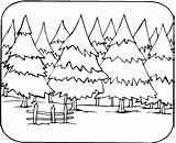 Forest Coloring Pages Evergreen Kids sketch template