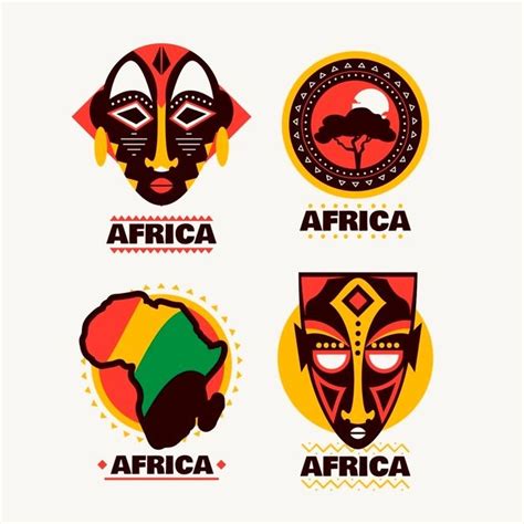 africa logo template set african logo africa logo templates