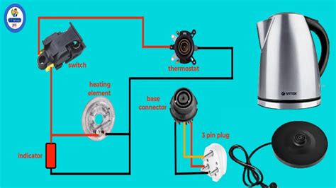 electric kettle connection wiring diagram youtube