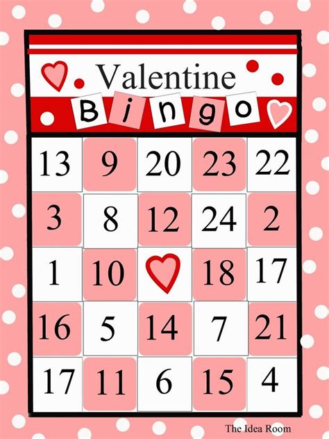 valentines day bingo cards printable