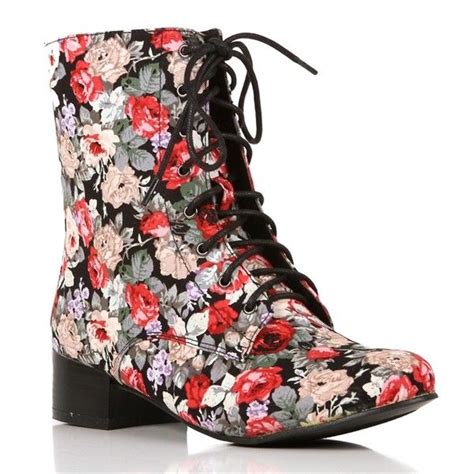 black floral boots    polyvore floral boots floral lace pink floral boot scootin