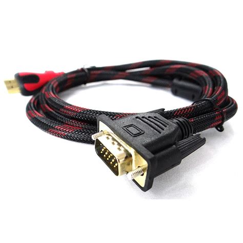 hdmi male  male vga video converter  layer shield double magnetic ring converter