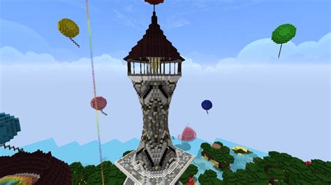 tall tower  spiral staircase minecraft map