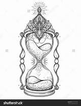 Hourglass Decorative sketch template