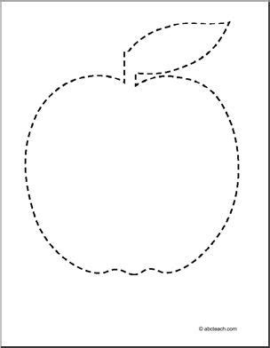 trace  color apple pattern apple theme preschool worksheets