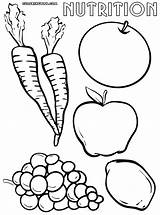 Nutrition Coloring Pages Food Colorings Coloringway sketch template