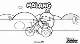 Molang Colouring Disney Junior Sheet Duckling King Activities Related sketch template