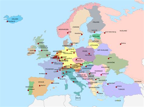 europa kaart leren kaart europa