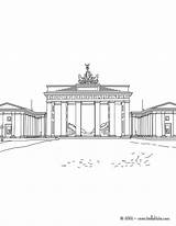 Brandenburg Gate Tor Brandenburger Brandeburgo Hellokids Farben Drucken Malvorlagen sketch template