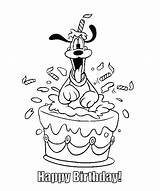 Birthday Coloring Happy Mickey Mouse Pages Printable Disney Brother Getdrawings Cards Getcolorings Color Drawing sketch template