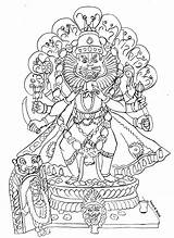 Narasimha Colouring Dev Pages Lakshmi Narasimhar Narsimha Sri Swami Outline Umesh Modak Posted sketch template
