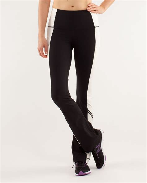 lululemon run ice queen pant black polar cream lulu