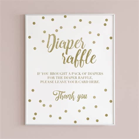 diaper raffle sign printable  printable word searches