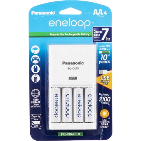 Panasonic Eneloop Rechargeable Aa Ni Mh Batteries K Kj75mca4ba